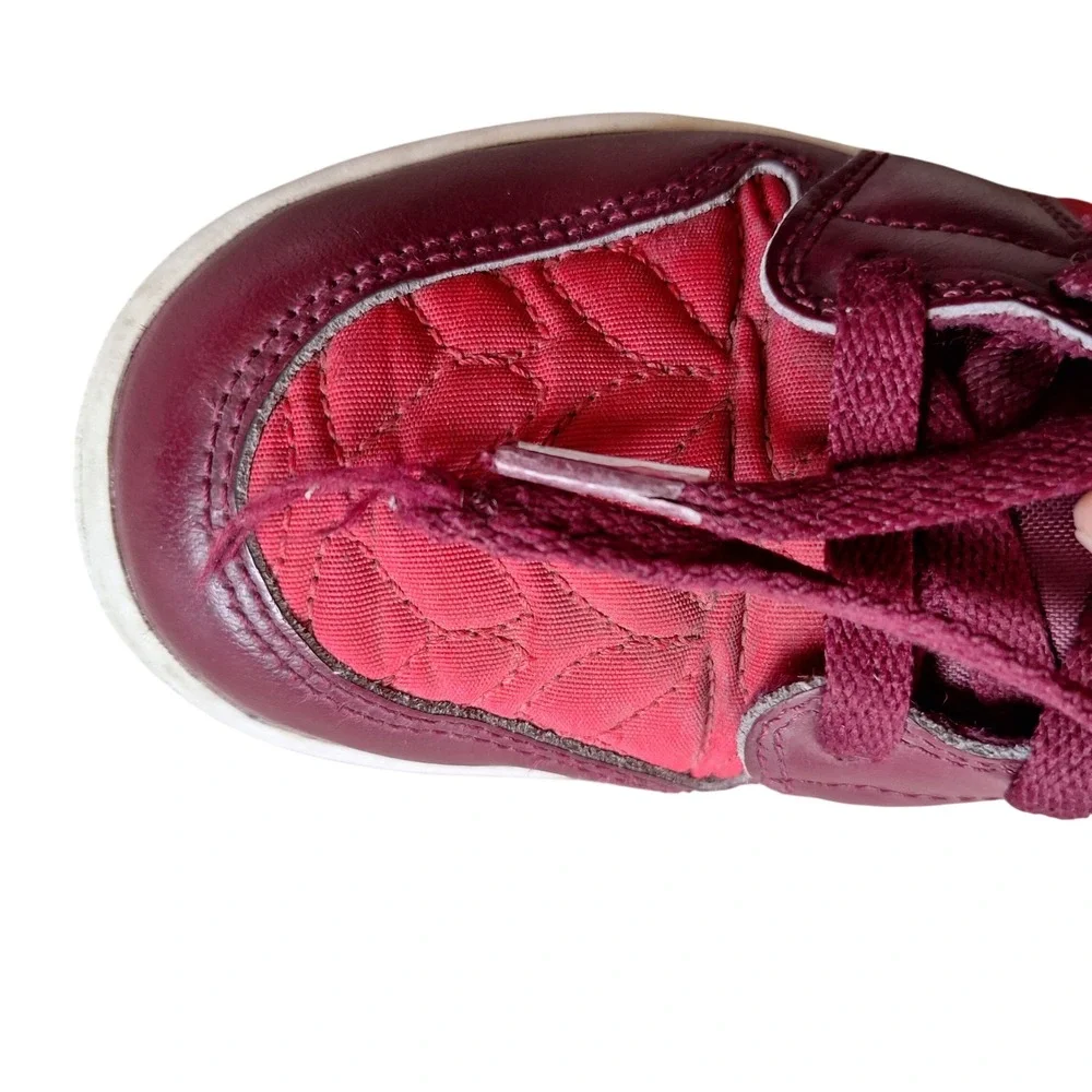 Nike Air Jordan 1 Mid SE Red Quilt High Top Youth Kids‎ Shoes Sneakers  3.5Y